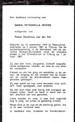 Maria Petronella Peters Petrus Hendricus van der Pol