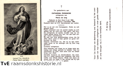 Catharina Pheninckx Petrus de Jong