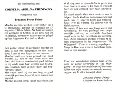 Cornelia Adriana Pheninckx Johannes Petrus Prinse