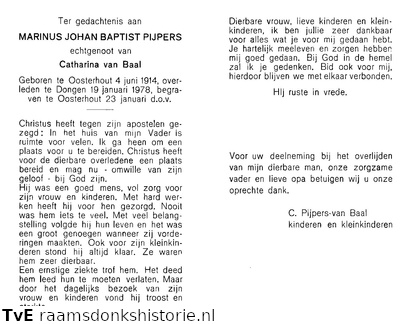 Marinus Johan Baptist Pijpers Catharina van Baal