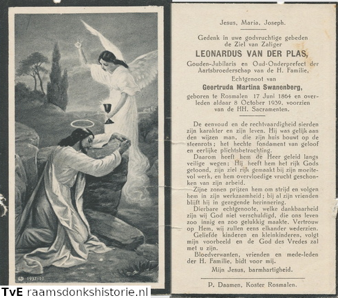 Leonardus van der Plas Geertruda Martina Swanenburg