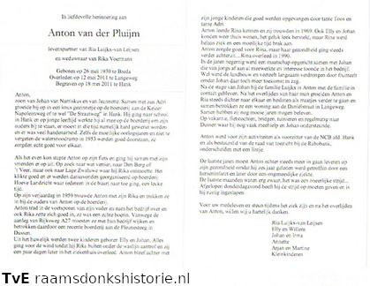 Anton van der Pluijm (vr) Ria van Leijsen Rika Voermans