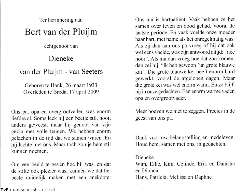 Bert van der Pluijm Dieneke van Seeters