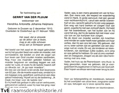 Gerrit van der Pluijm Hendrika Antonetta Johanna Heijmans