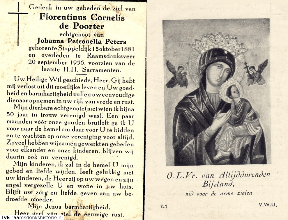 Florentinus Cornelis de Poorter Johanna Petronella Peters