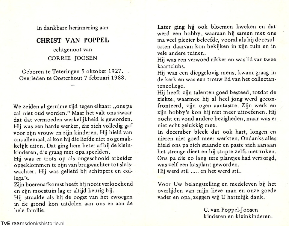 Christ van Poppel Corrie Joosen