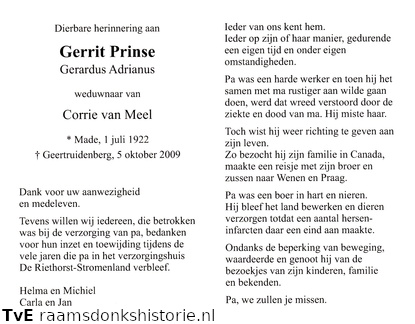 Gerardus Adrianus Prinse Corrie van Meel