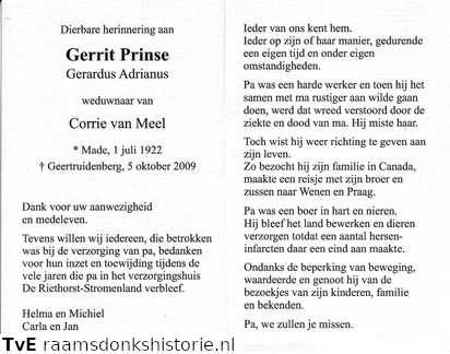 Gerrit Prinse-Corrie van Meel