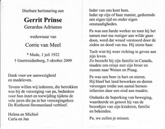 Gerrit Prinse Corrie van Meel