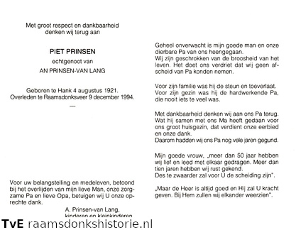 Piet Prinsen An van Lang