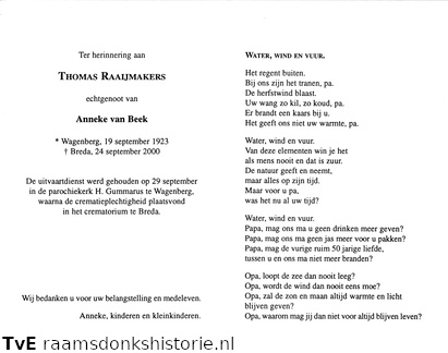 Thomas Raaijmakers Anneke van Beek