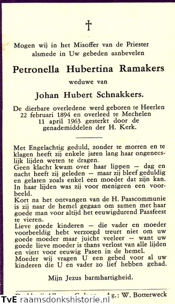 Petronella Hubertina Ramakers Johan Hubert Schnakkers