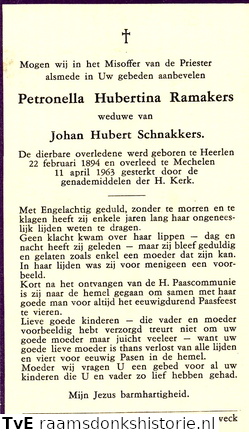 Petronella Hubertina Ramakers Johan Hubert Schnakkers