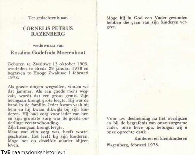 Cornelis Petrus Razenberg Rosalina Godefrida Moerenhout
