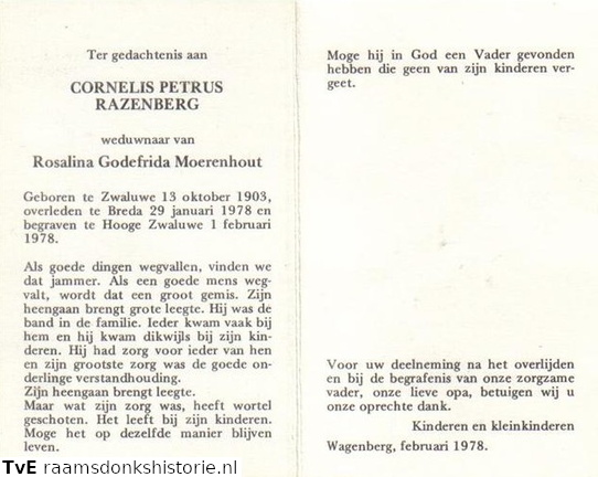 Cornelis Petrus Razenberg Rosalina Godefrida Moerenhout