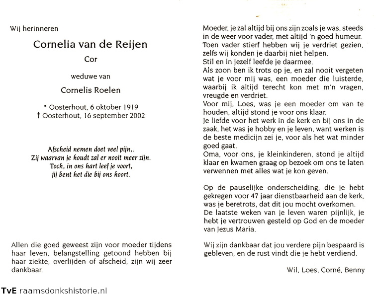 Cornelia van de Reijen Cornelis Roelen