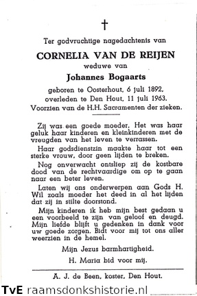 Cornelia van de Reijen Johannes Bogaarts
