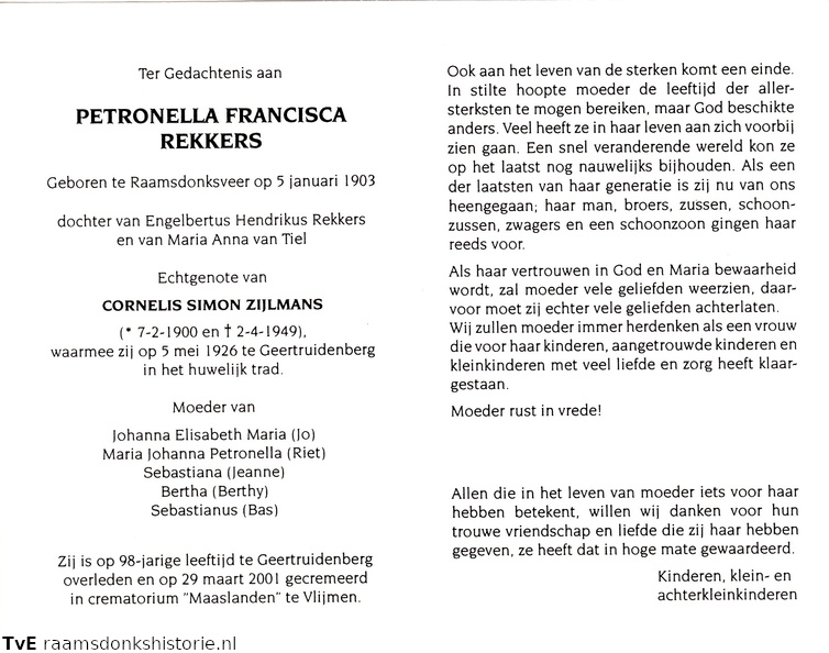 Petronella Francisca Rekker Cornelis Simon Zijlmans