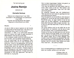 Jozina Remijn Cornelis Vermue