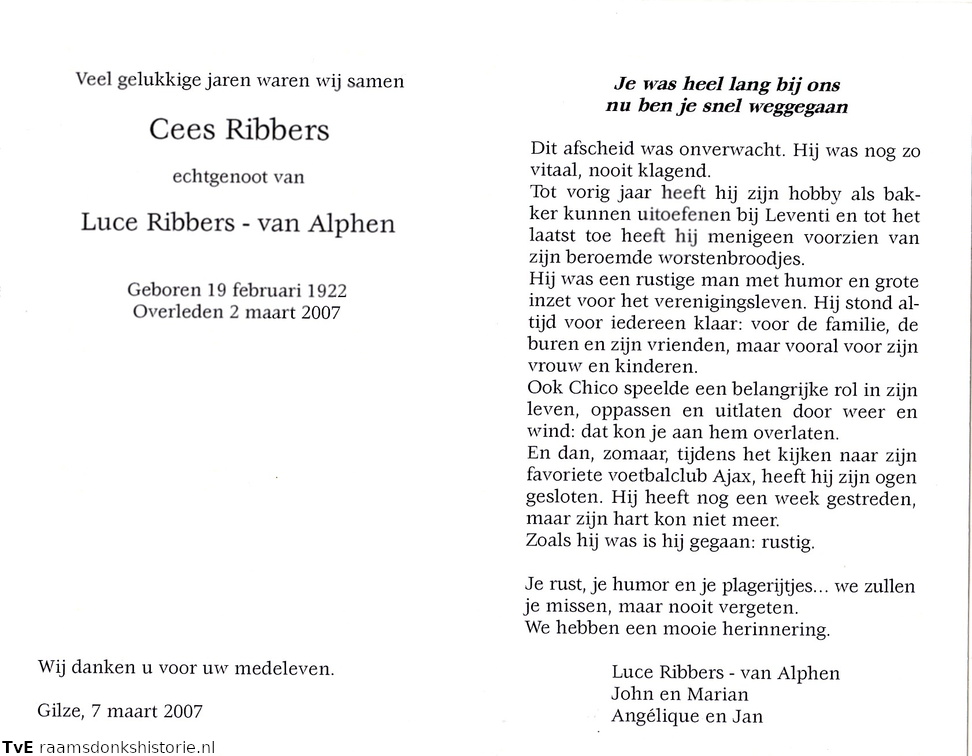 Cees Ribbers Luce van Alphen