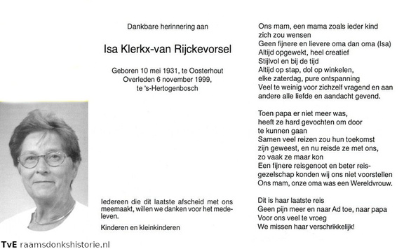 Isa van Rijckevorsel Ad Klerkx