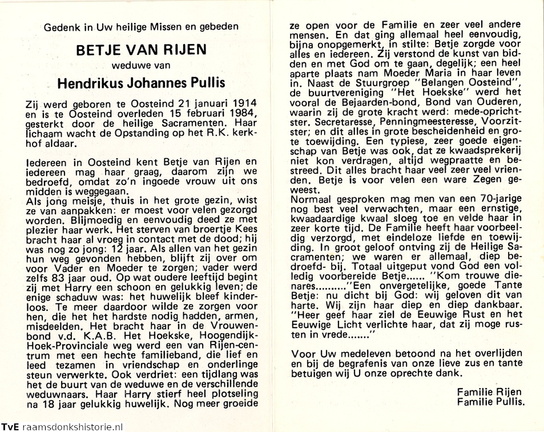 Betje van Rijen Hendrikus Johannes Pullis