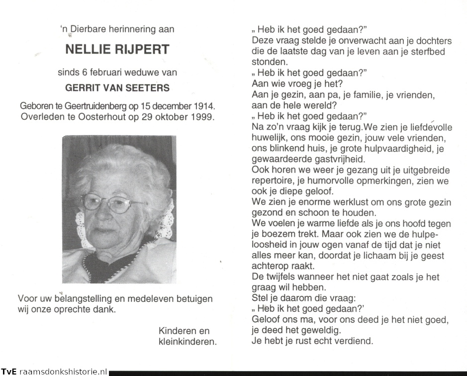 Nellie Rijpert Gerrit van Seeters