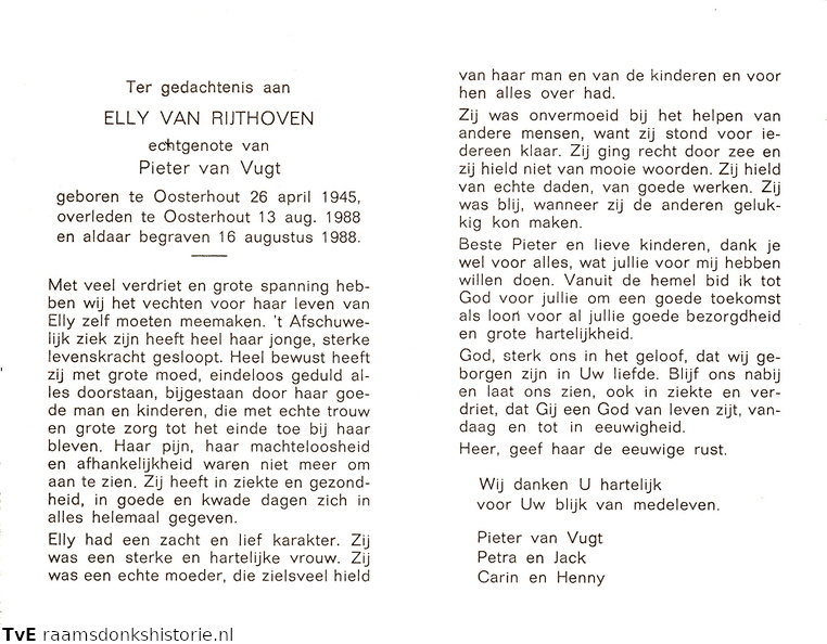 Elly van Rijthoven Pieter van Vugt