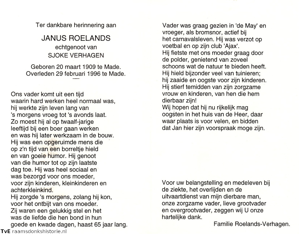 Janus Roelands Sjoke Verhagen