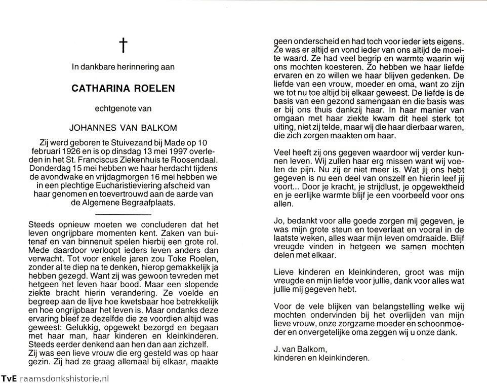 Catharina Roelen Johannes van Balkom
