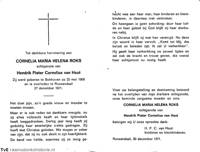 Cornelia Maria Helena Roks Hendrik Pieter Cornelis van Hout