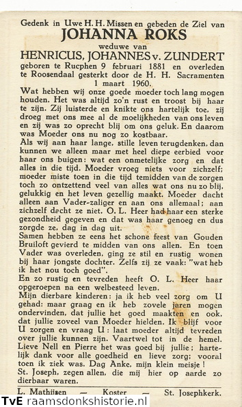 Johanna Roks Henricus Johannes van Zundert