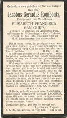 Jacobus Gerardus Rombouts Elisabeth Francisca van Gurp