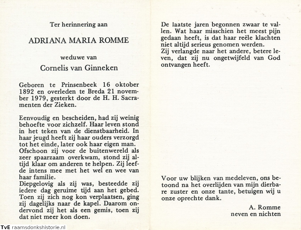 Adriana Maria Romme Cornelis van Ginneken