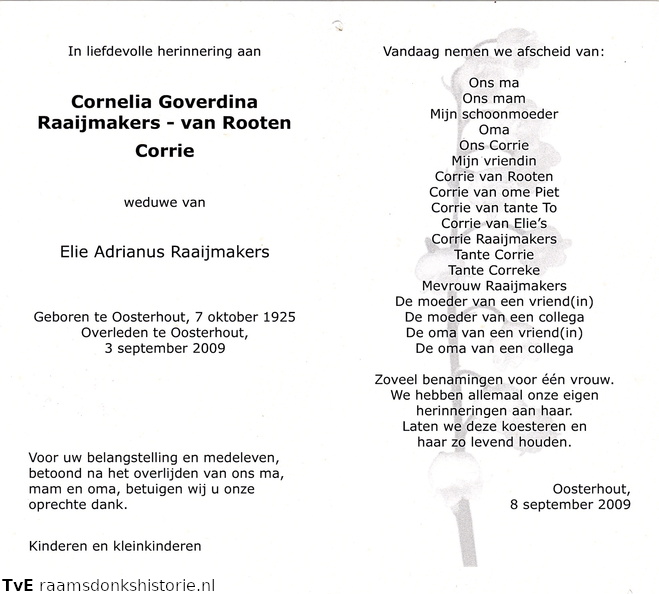 Cornelia Goverdina  van Rooten Elie Adrianus Raaijmakers