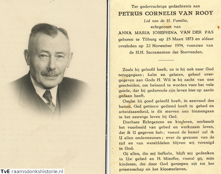Petrus Cornelis van Rooy Anna Maria Josephina van der Pas