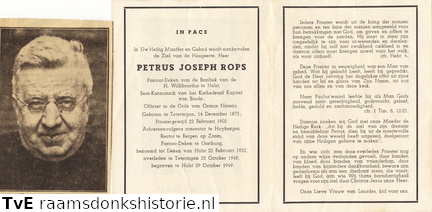 Petrus Joseph Rops priester