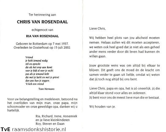 Chris van Rosendaal Ria van Rosendaal