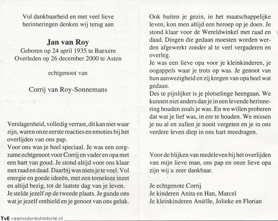Jan van Roy Corrij Sonnemans
