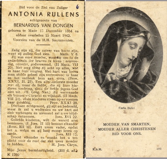 Antonia Rullens Bernardus van Dongen