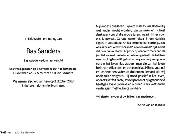 Bas Sanders Ad
