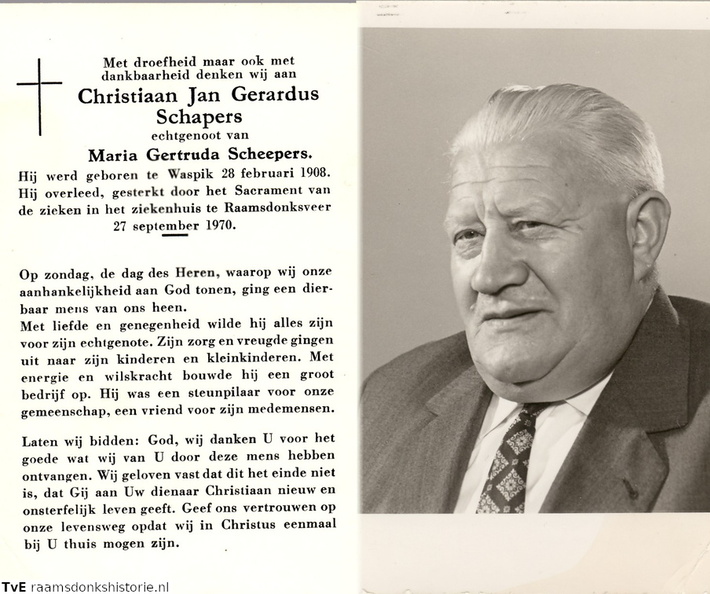 Christiaan Jan Gerardus Schapers Maria Gertruda Scheepers