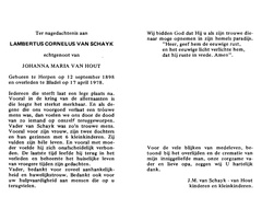Lambertus Cornelus van Schayk Johanna Maria van Hout