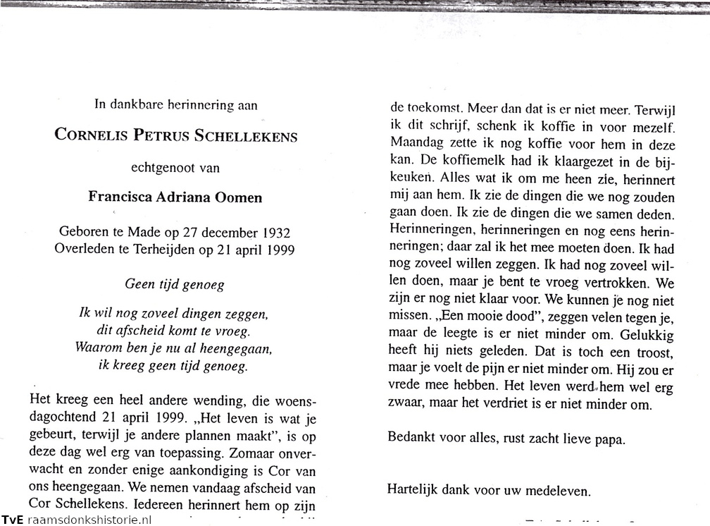 Cornelis Petrus Schellekens Francisca Adriana Oomen