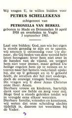 Petrus Schellekens Petronella van Berkel