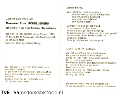 Rosa Schellekens Constant Baeckelmans