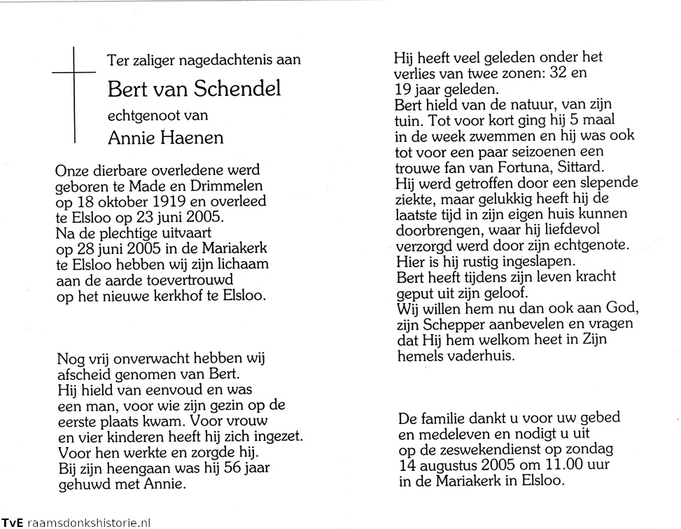 Bert van Schendel Annie Haenen