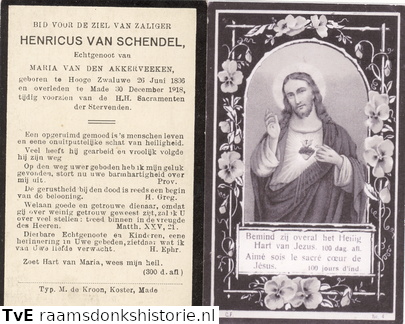 Henricus van Schendel Maria van der Akkerveeken