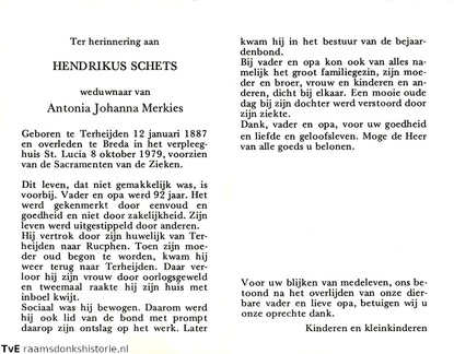 Hendrikus Schets Antonia Johanna Merkies
