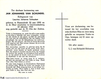 Jan Johannes van Schijndel Laurina Johanna Schouten